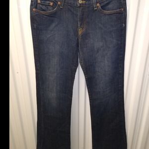 Lucky Brand Distressed Boot Cut Blue Denim Jeans